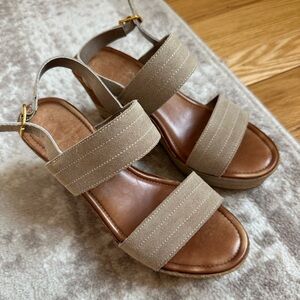 Coach and Four Wedge Sandals